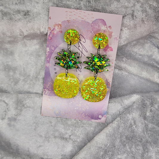 Pineapple Drop #3 Dangle Earrings