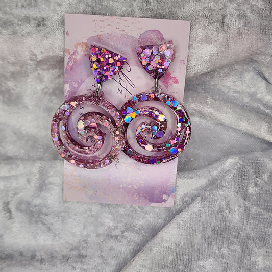 Spiral #3 Dangle Earrings