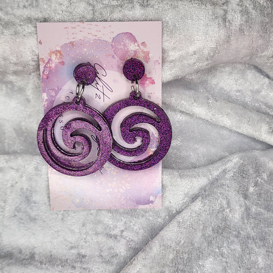 Spiral #4 Dangle Earrings