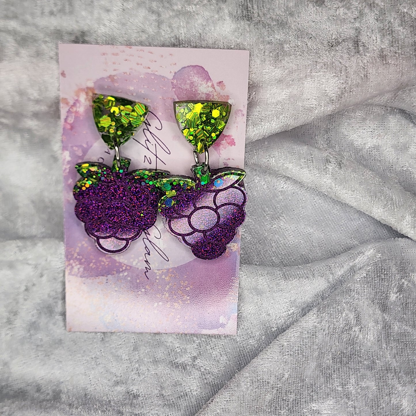 Grape Dangle #2 Earrings