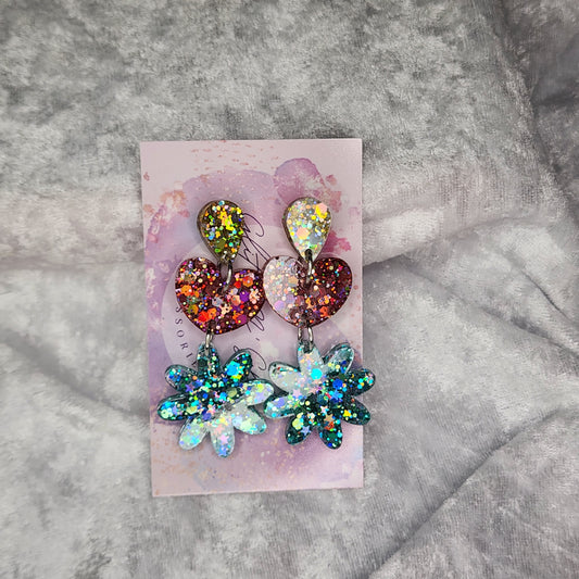 Mixed Shapes Drop #17 Dangle Earrings