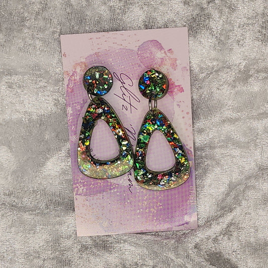 Hollow Droplet #24 Dangle Earrings