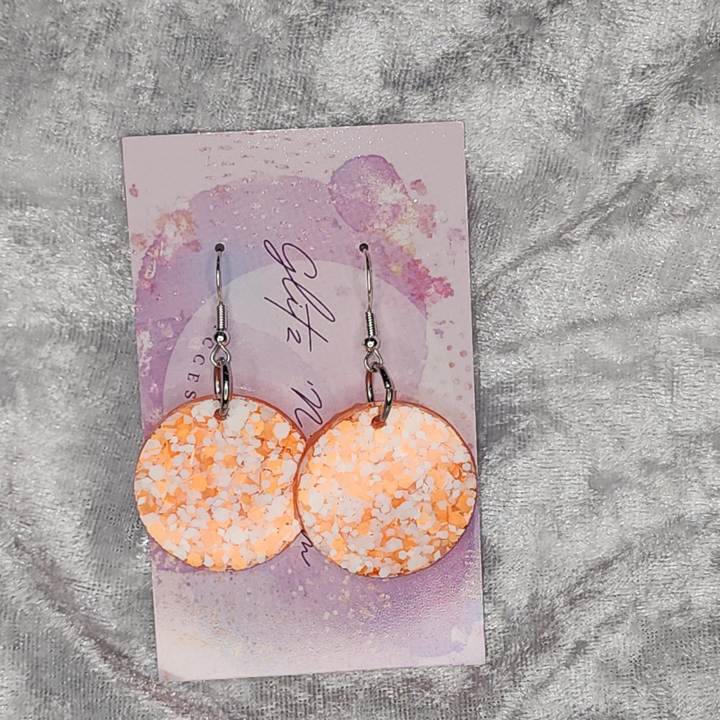 Circular Disc #19 Dangle Earrings