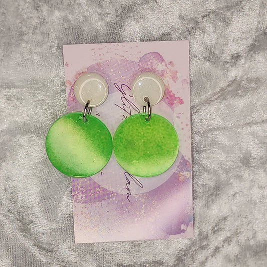 Circular Disc #23 Dangle Earrings