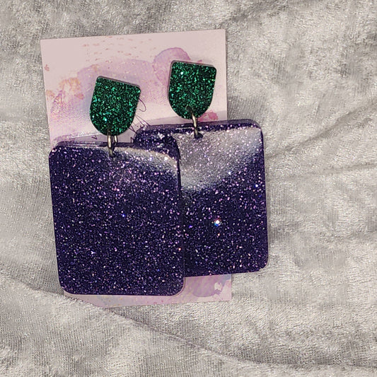 Rounded Rectangle #5 Dangle Earrings