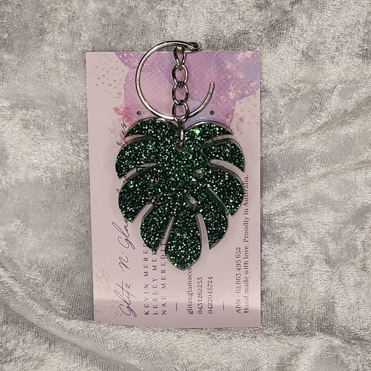 Monstera Leaf Key Ring #4