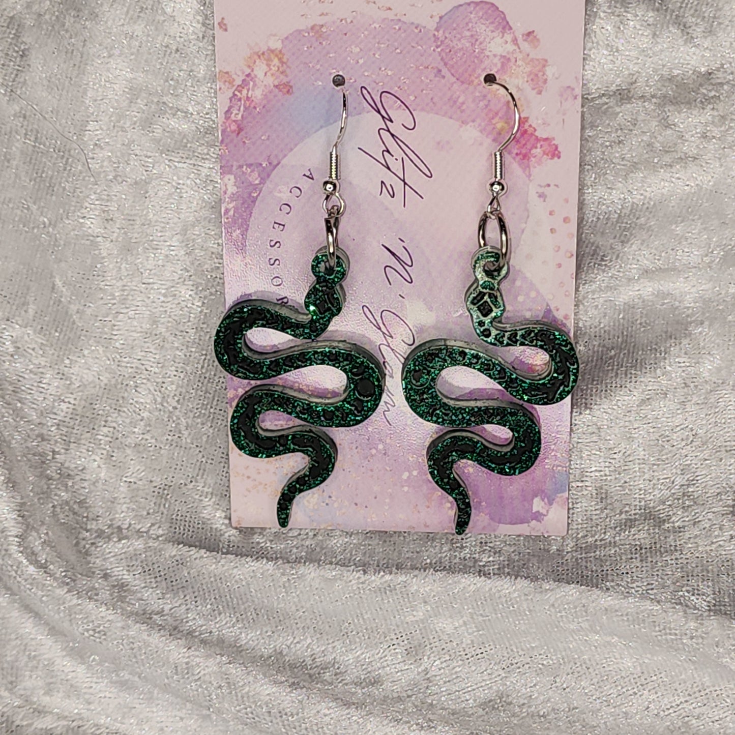 Snake #3 Dangle Earrings