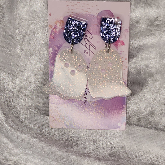 Small Ghosts #2 Dangle Earrings