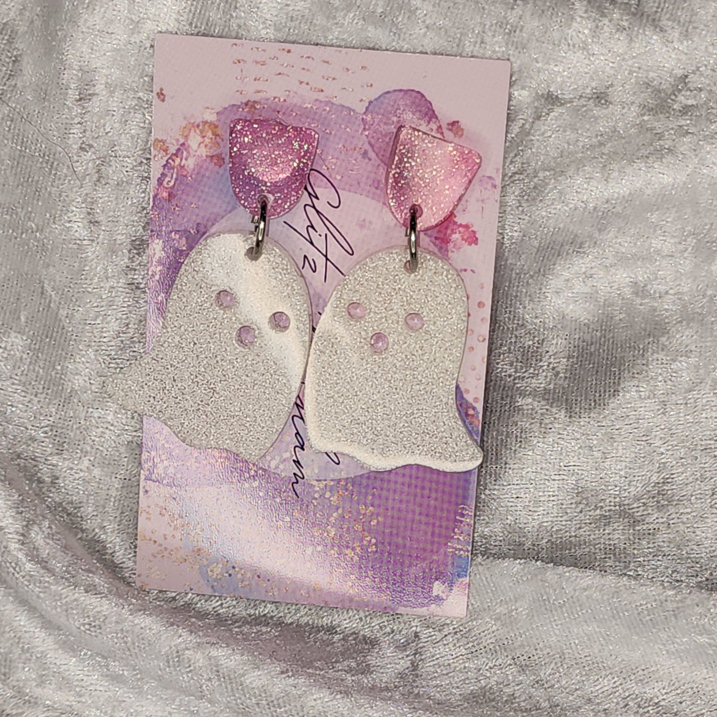 Small Ghosts #3 Dangle Earrings