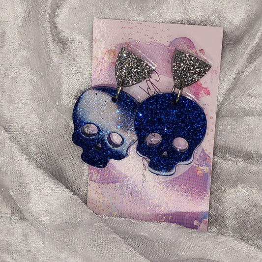 Short Skull #3 Dangle Earrings