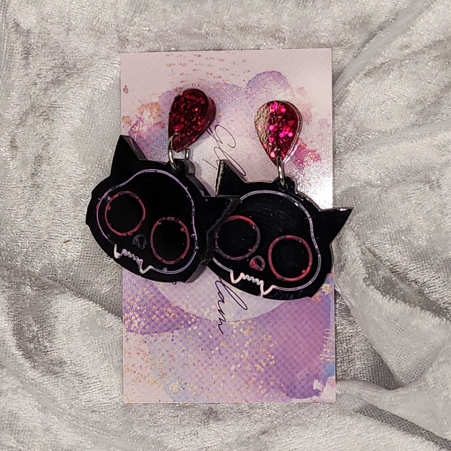 Vampire Bat Dangle Earrings