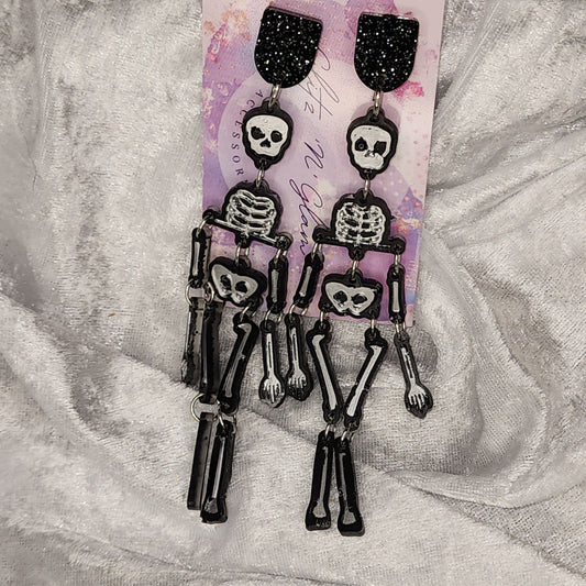 Extra-long Skeleton #1 Dangle Earrings