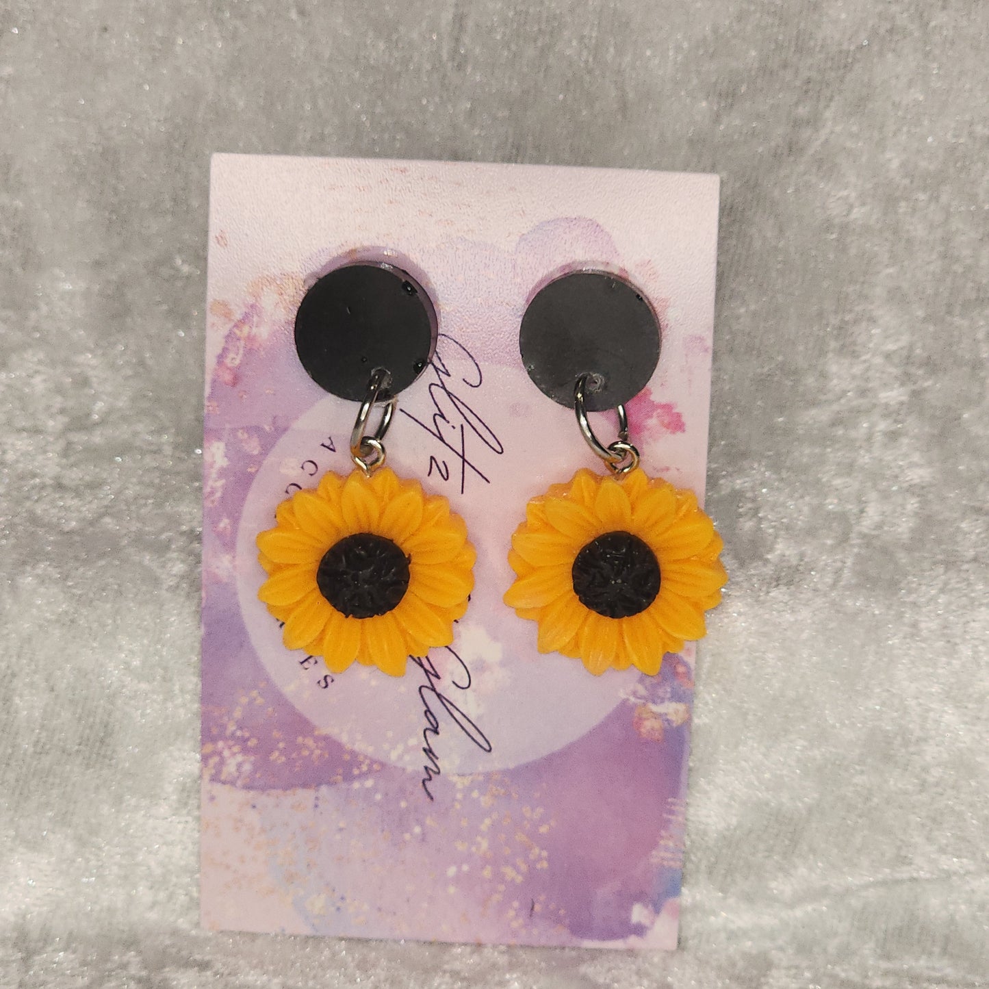 3D Sunflower (Medium) Dangle Earrings