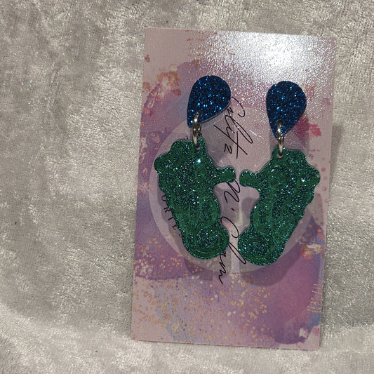 Sea Horse #1 Dangle Earrings