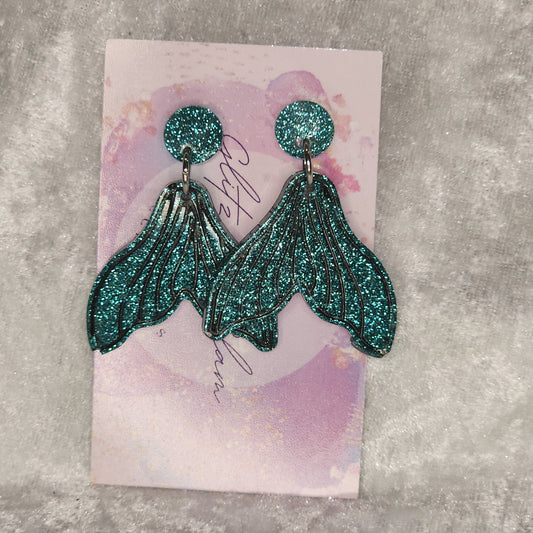 Mermaid Tail #1 Dangle Earrings