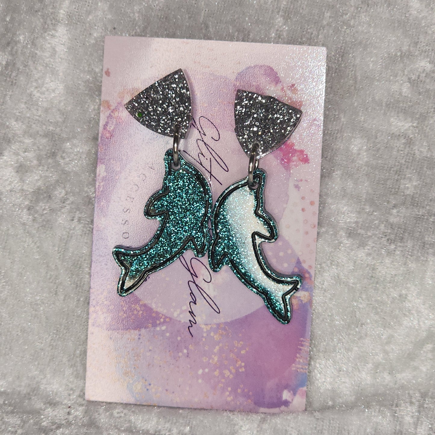 Dolphin #2 Dangle Earrings