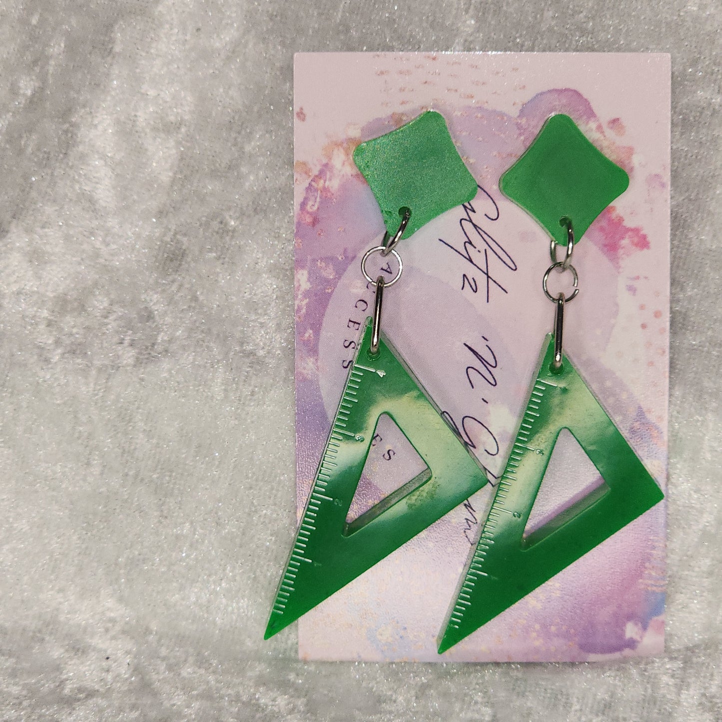 Triangle Ruler #2 Dangle Earrings