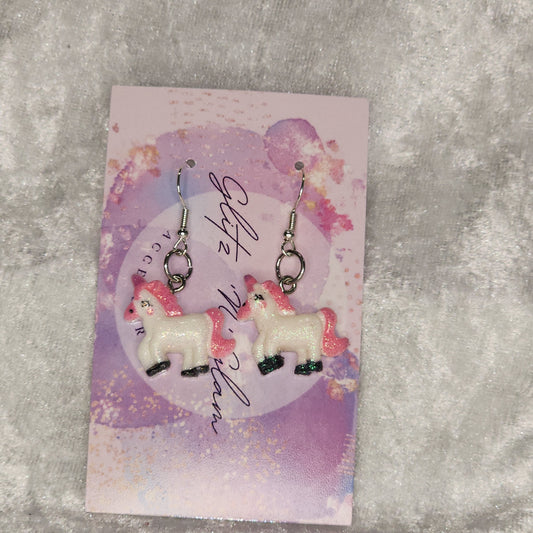 Pink Unicorn #2 Kidz Earrings