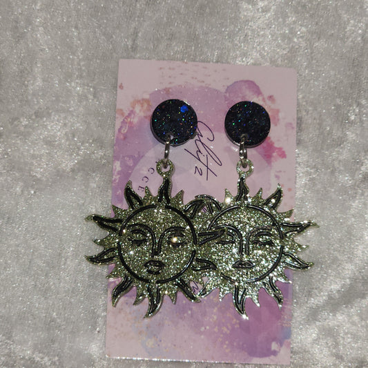 Sun #3 Dangle Earrings