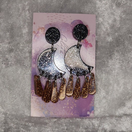 Moon #4 Dangle Earrings