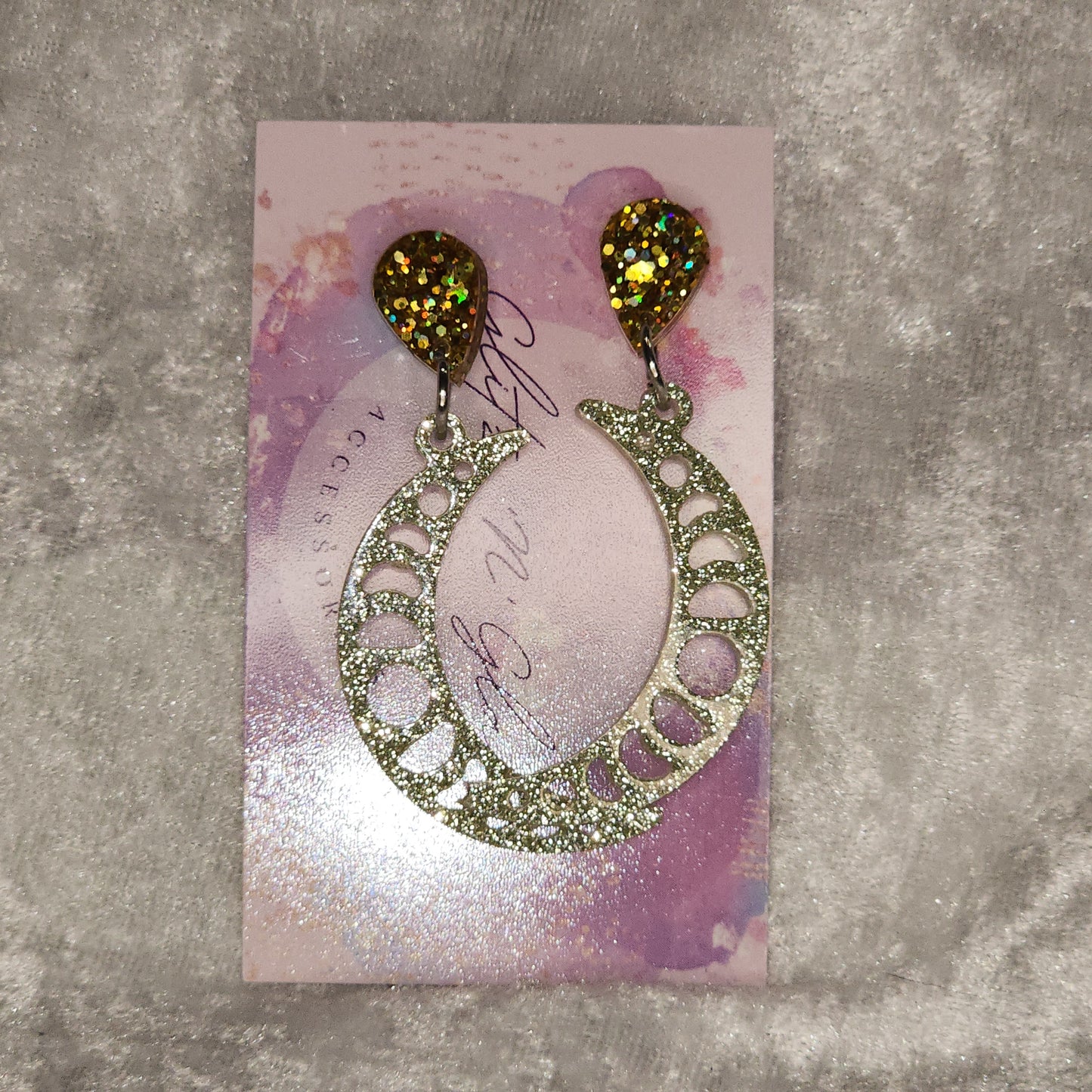 Moon #16 Dangle Earrings