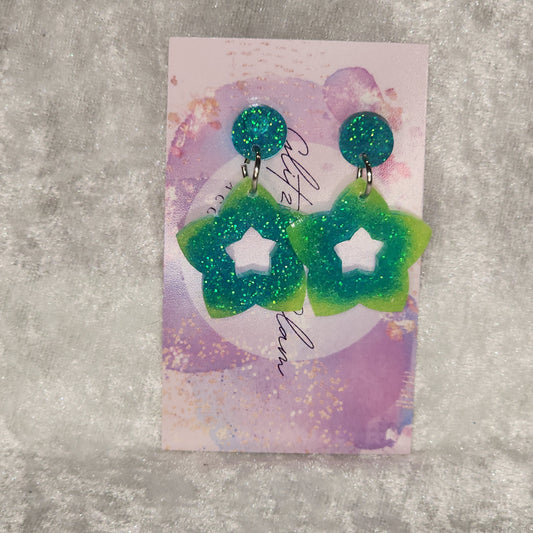 Star #8 Dangle Earrings