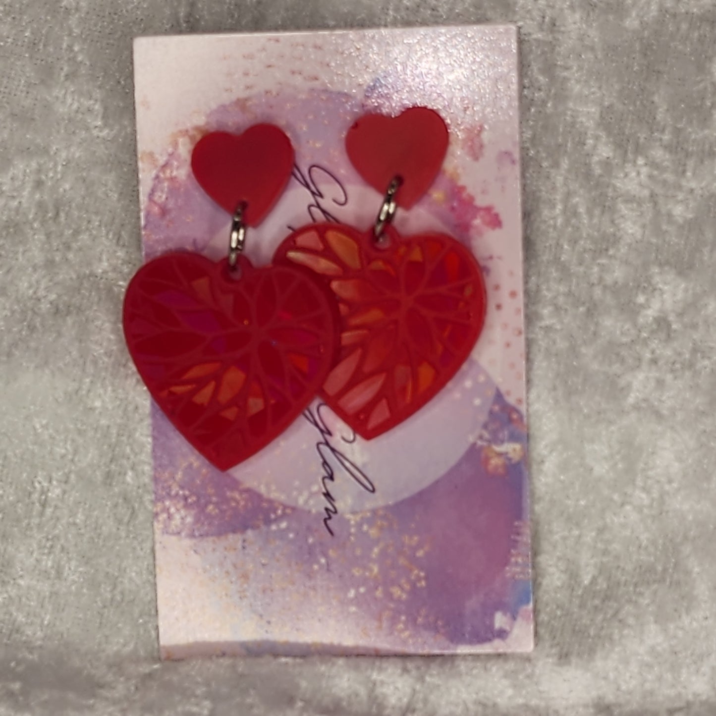 Love Heart #8 Dangle Earrings