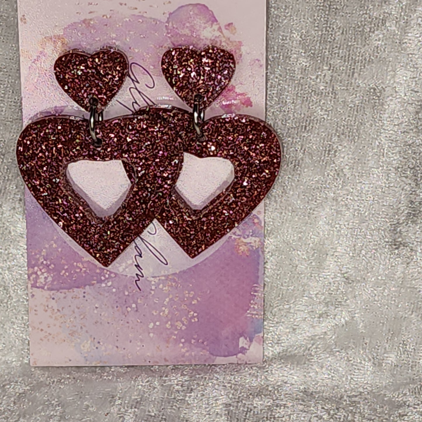 Love Heart #12 Dangle Earrings