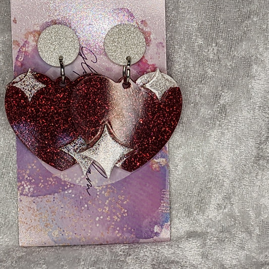 Love Heart #16 Dangle Earrings