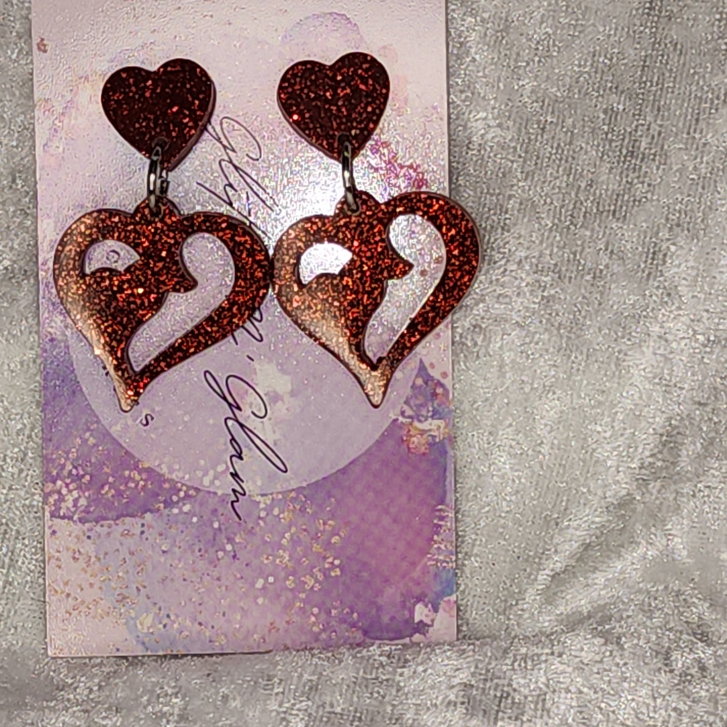 Love Heart #40 Dangle Earrings