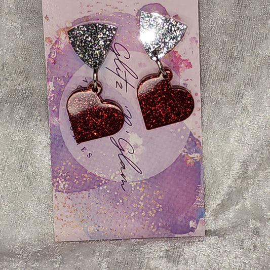 Love Heart #42 Dangle Earrings