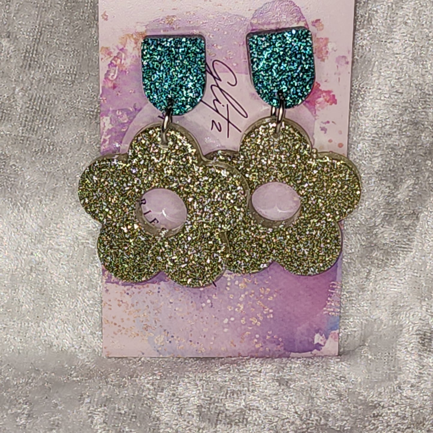 Large Daisy #2 Dangle Earrings