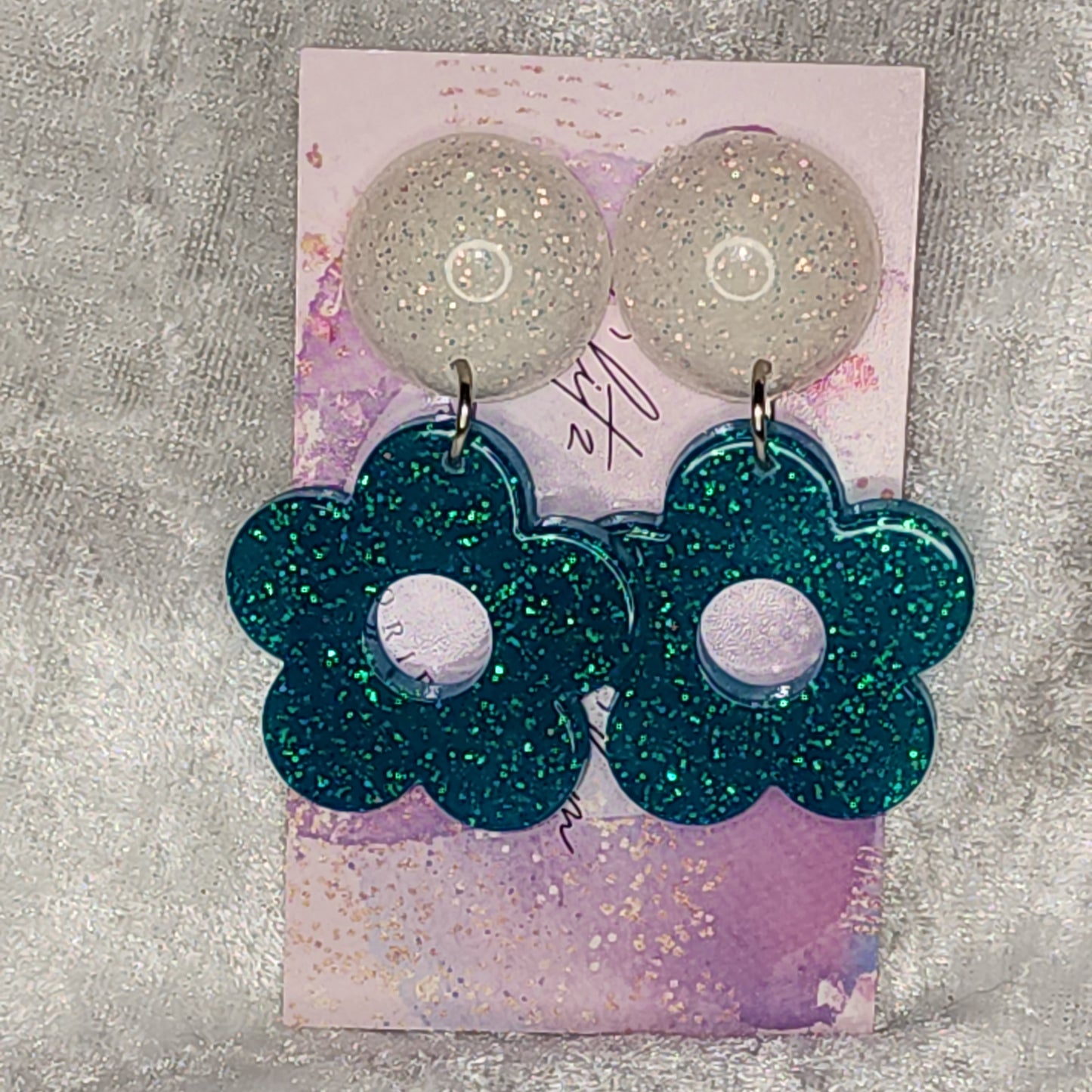 Large Daisy #3 Dangle Earrings