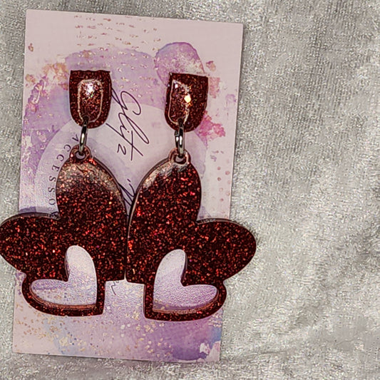 Love Heart #33 Dangle Earrings