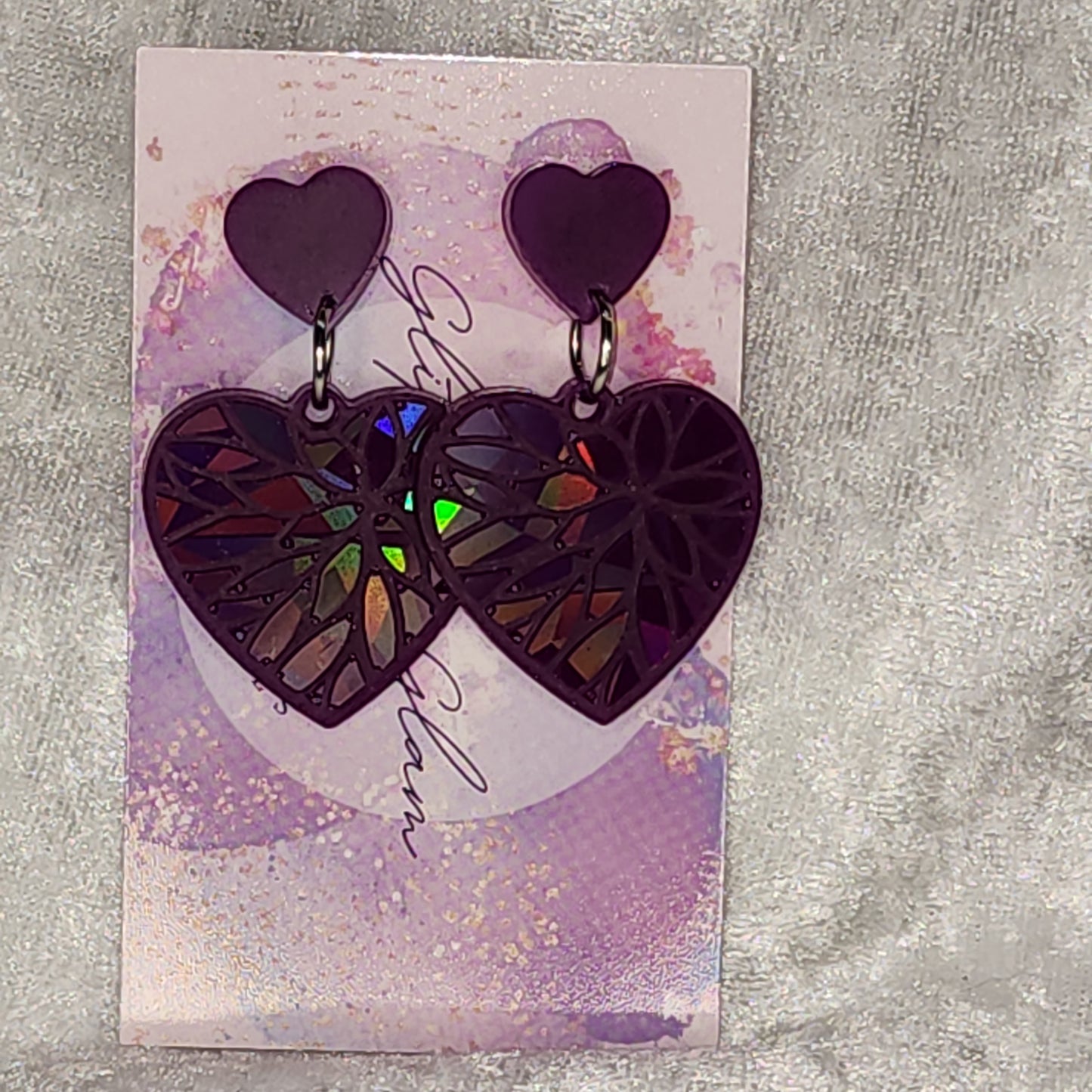 Love Heart #36 Dangle Earrings