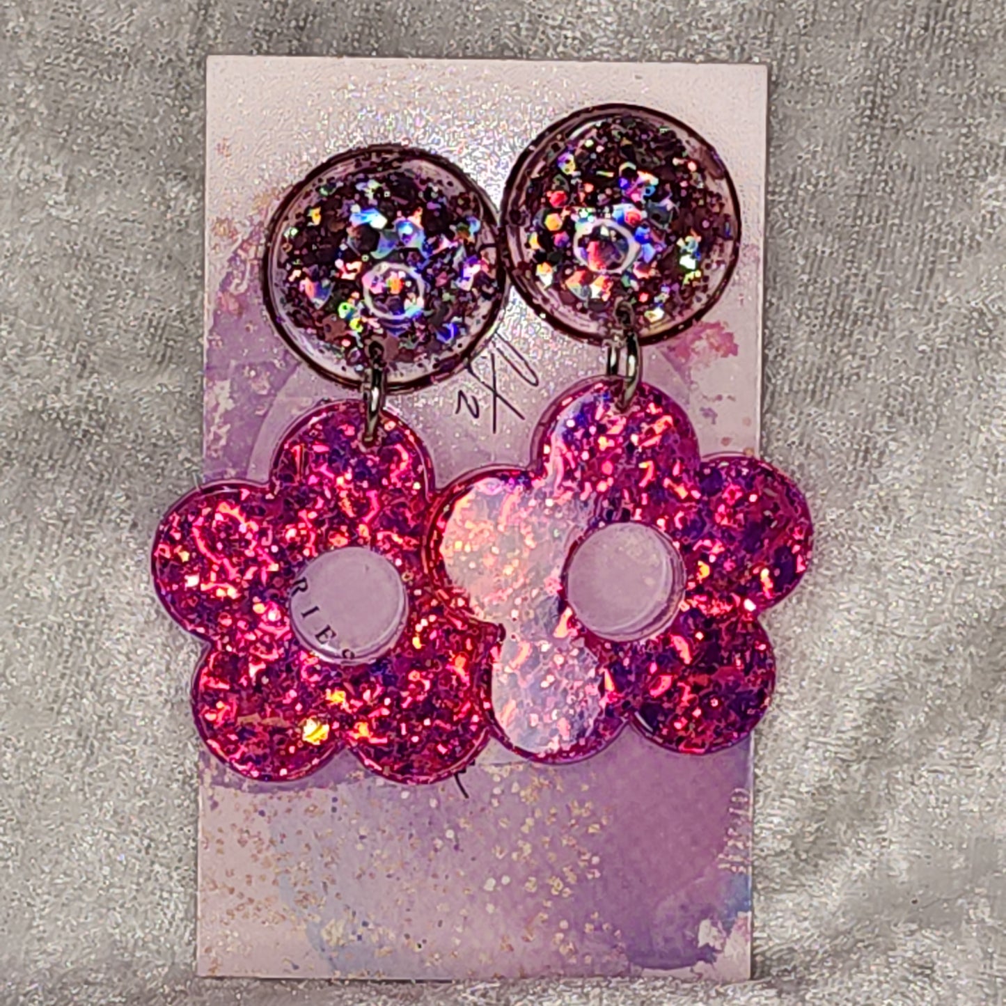 Large Daisy #1 Dangle Earrings