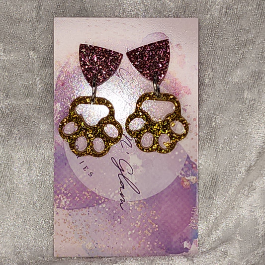 Paw #2 Dangle Earrings