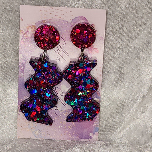 Squiggle #1 Dangle Earrings