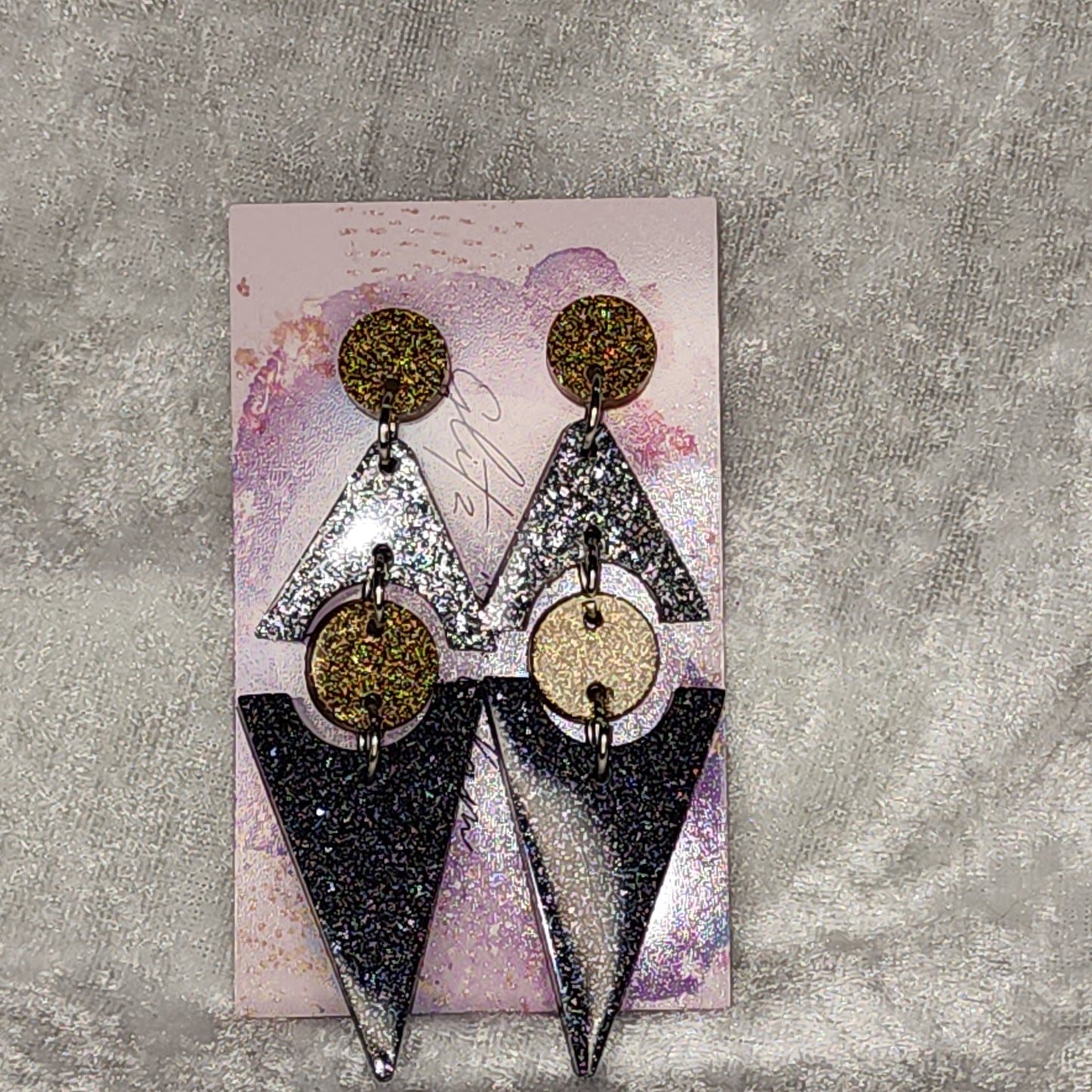 DoubleTriangle #7 Dangle Earrings