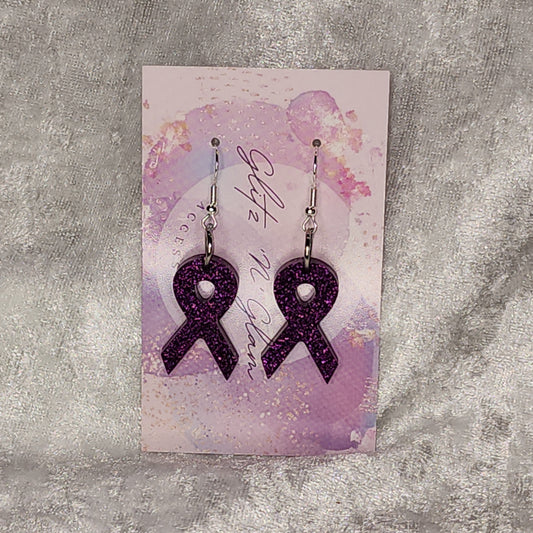 Ribbon #5 Dangle Earrings