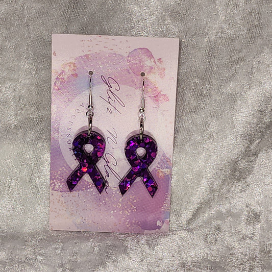 Ribbon #6 Dangle Earrings