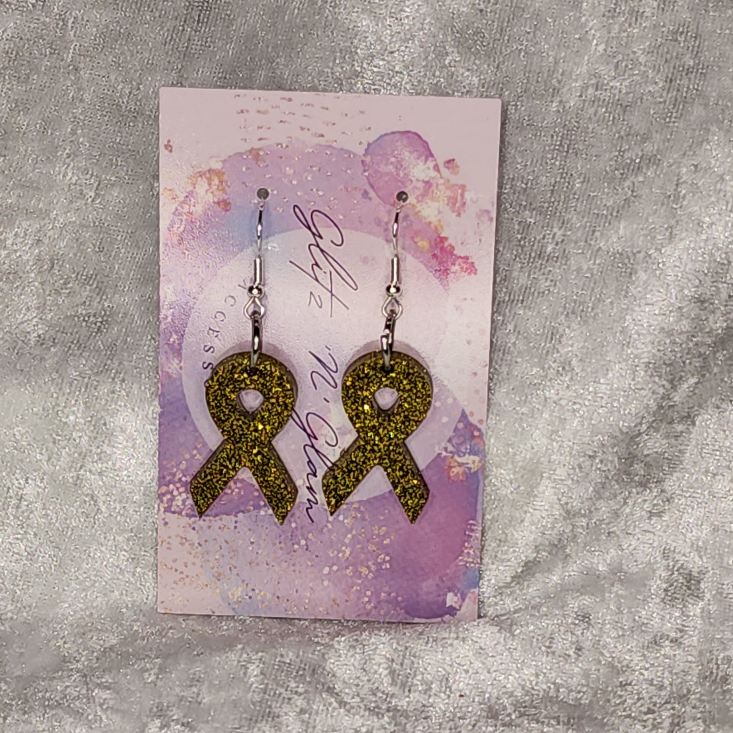 Ribbon #11 Dangle Earrings