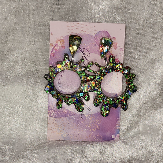 Splat Hole #2 Dangle Earrings