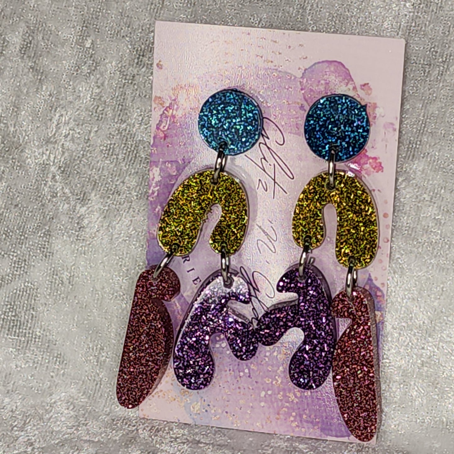 Multi Shape Fun #2 Dangle Earrings