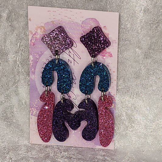 Multi Shape Fun #4 Dangle Earrings