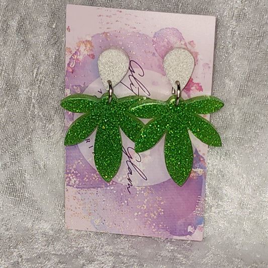 Lge Leaf #8 Dangle Earrings