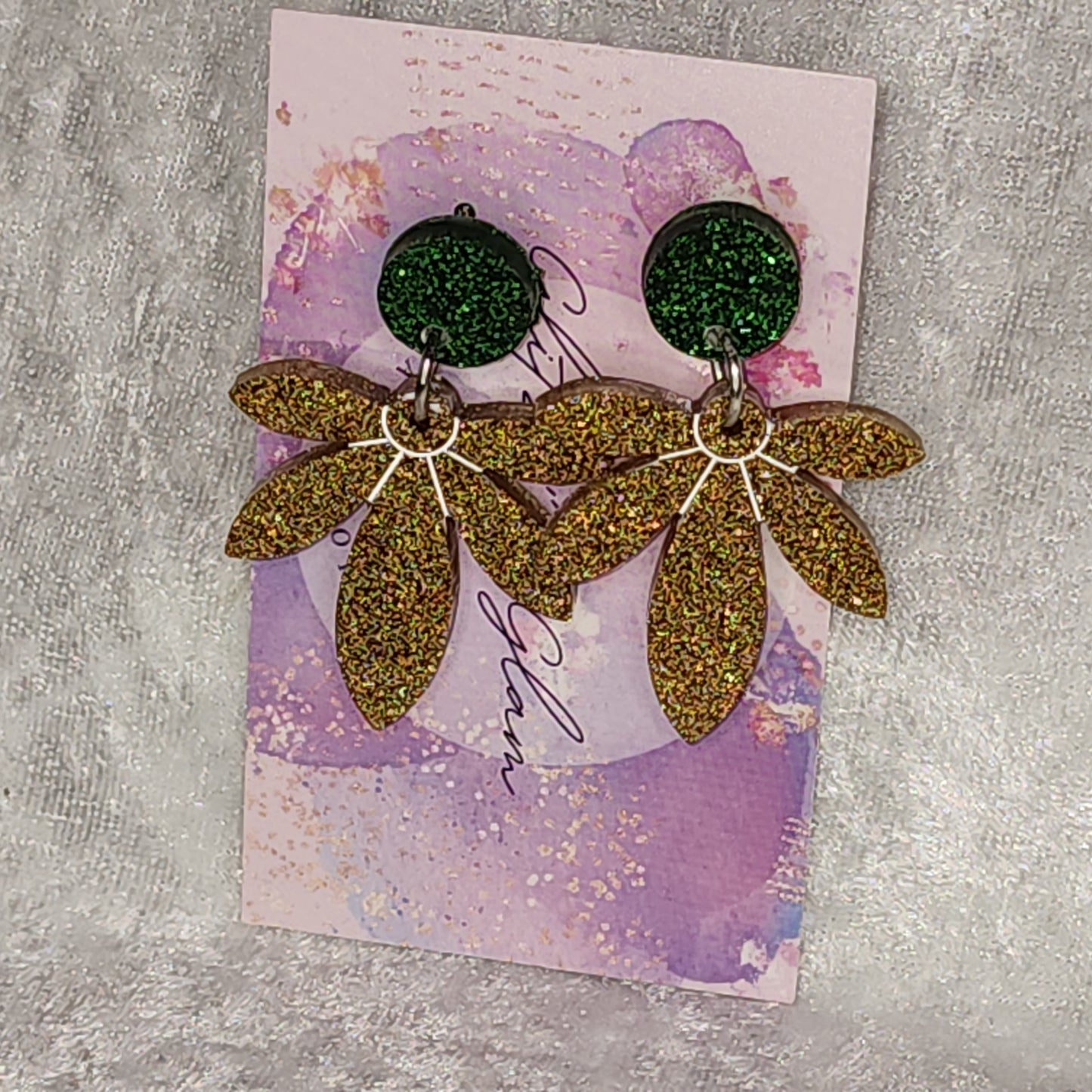 Lge Leaf #4 Dangle Earrings