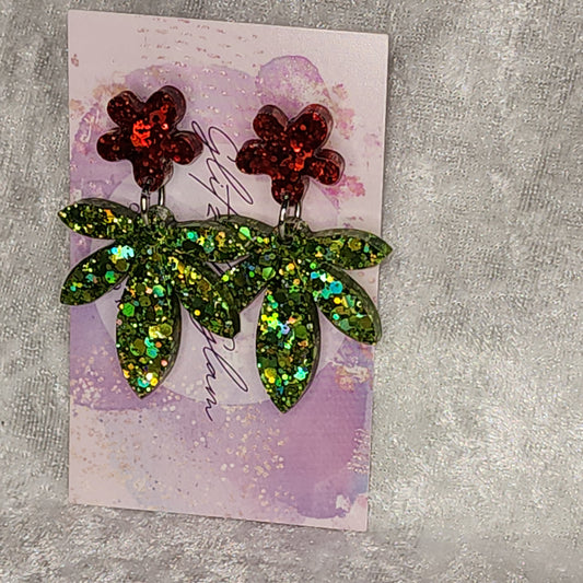 Lge Leaf #1 Dangle Earrings