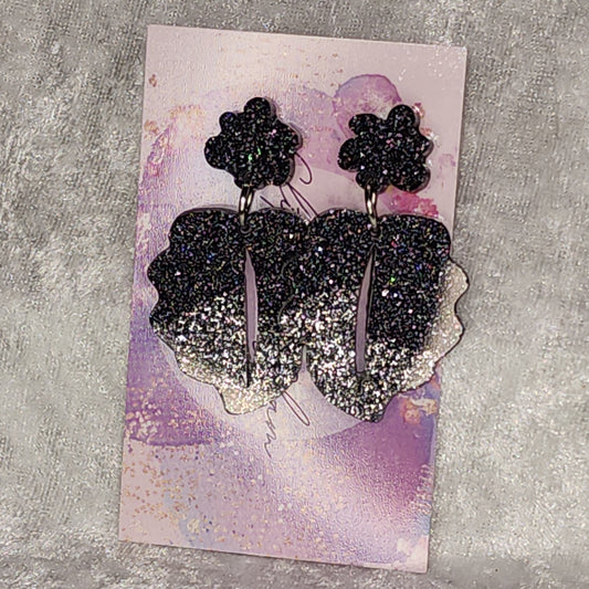 Abstract Leaf #5 Dangle Earrings