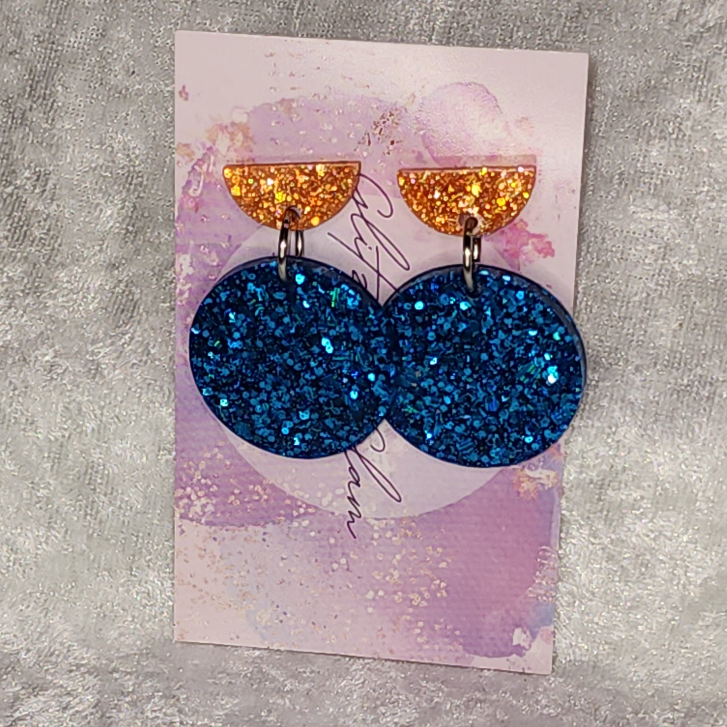 Circular Disc #31 Dangle Earrings